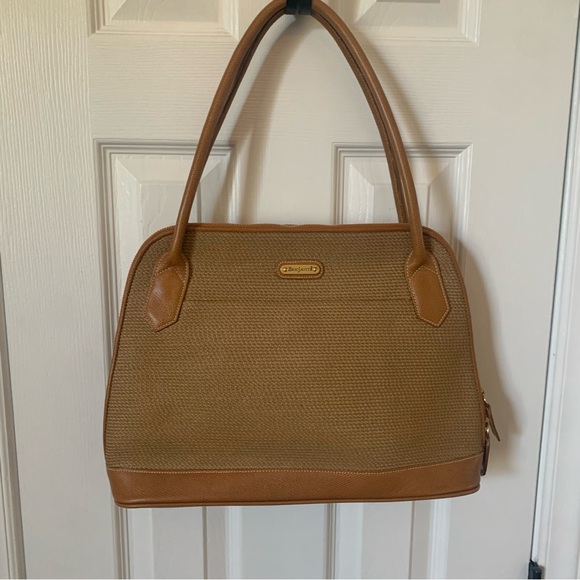 Eric Javits Handbags - Eric Javits Natural Woven Tan Straw Shoulder Bag Purse Summer